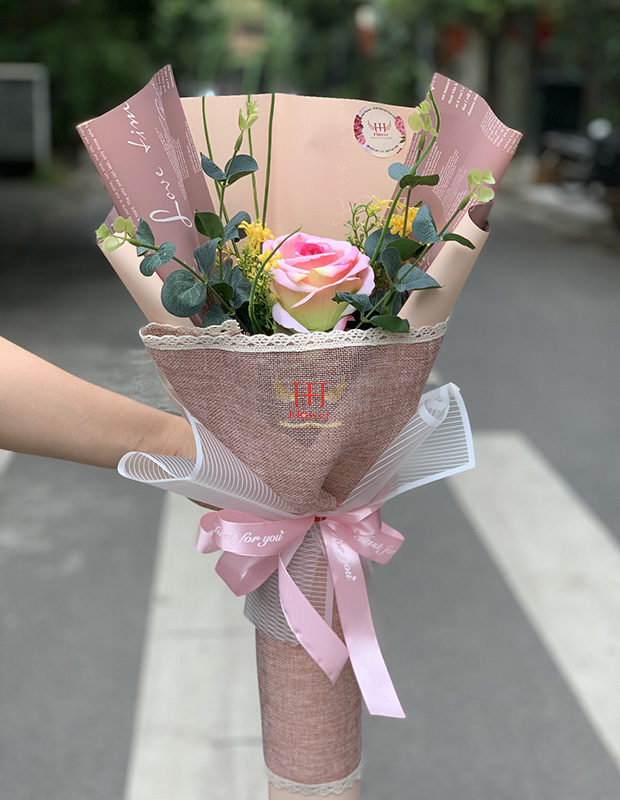 Bó hoa hồng nhỏ HH24BH - Hoa Lụa HH